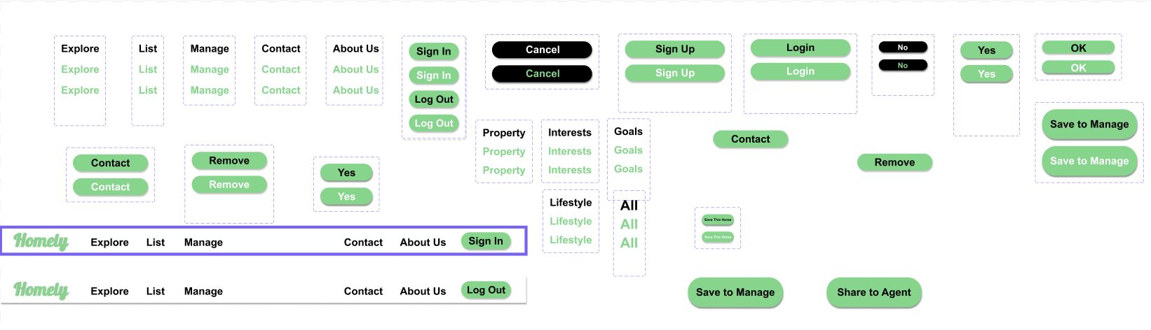 Homely presentation comparing earlier controls with a revised component sheet