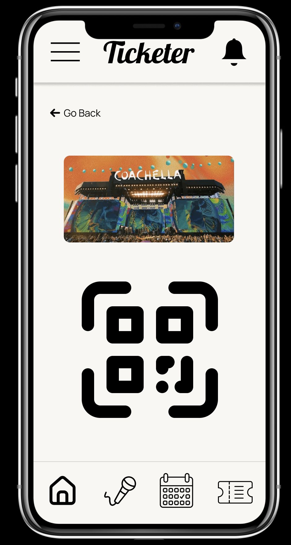 Ticketer ticket screen